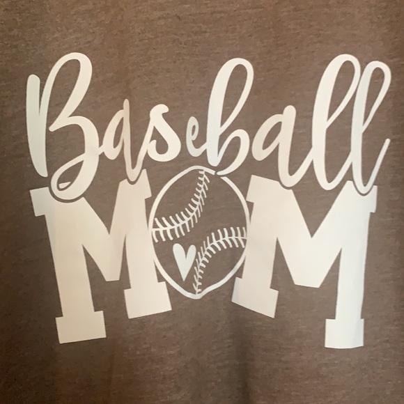 Baseball ⚾️ Mom Heather Brown Bella Canvas Tshirt - Picture 2 of 3